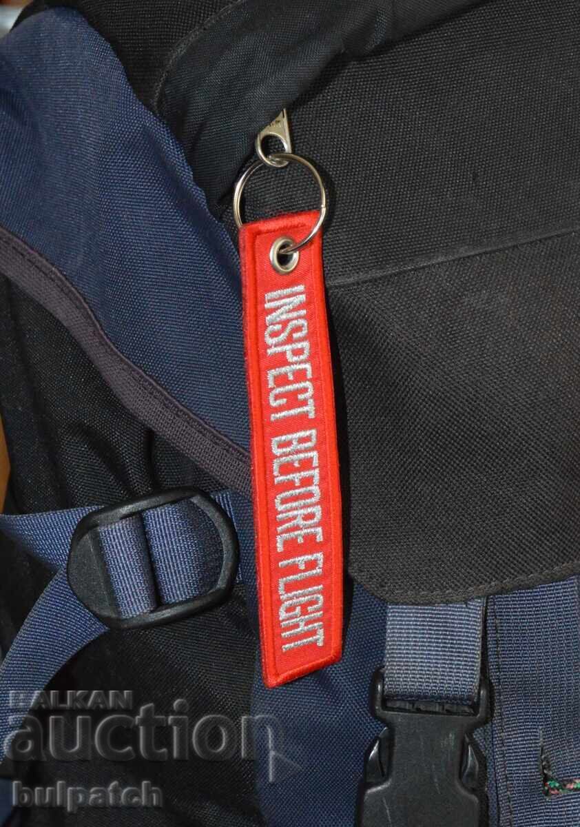ЧеКа ключодържател Inspect before flight ЧеКа ключодържател Inspect before flight