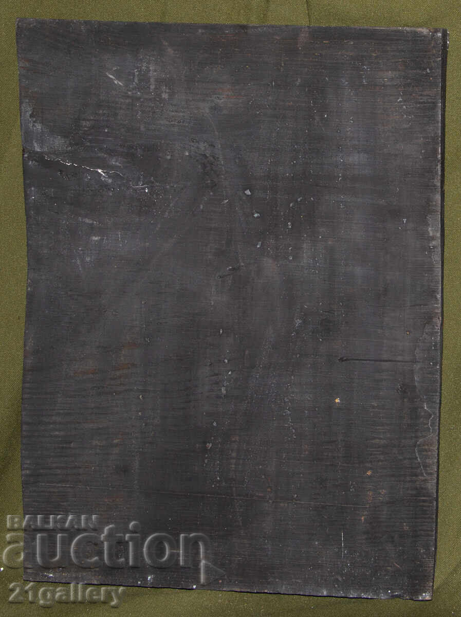 Hand-painted icon, tempera, Saint Mina - 7