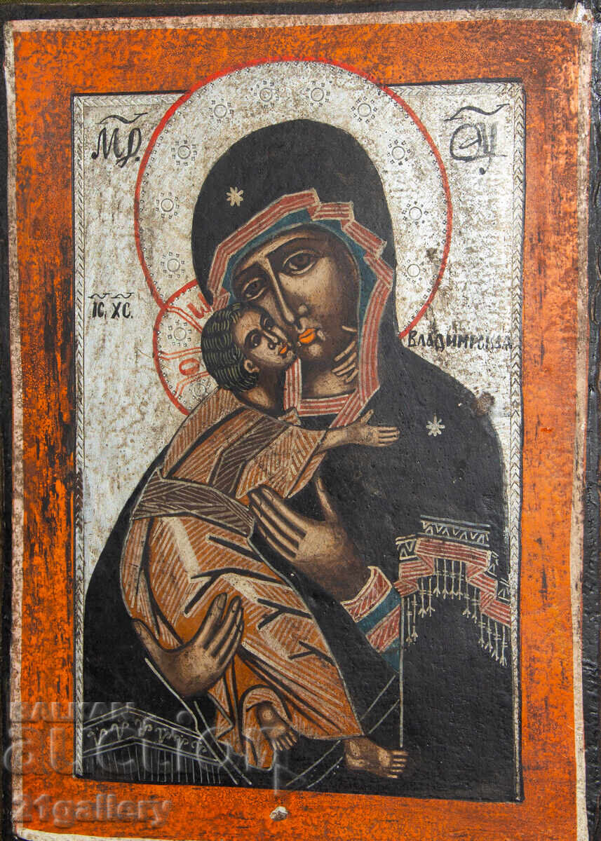 Hand-painted icon, tempera, Holy Mother with the Child with price 550.00 BGN | € 281.21