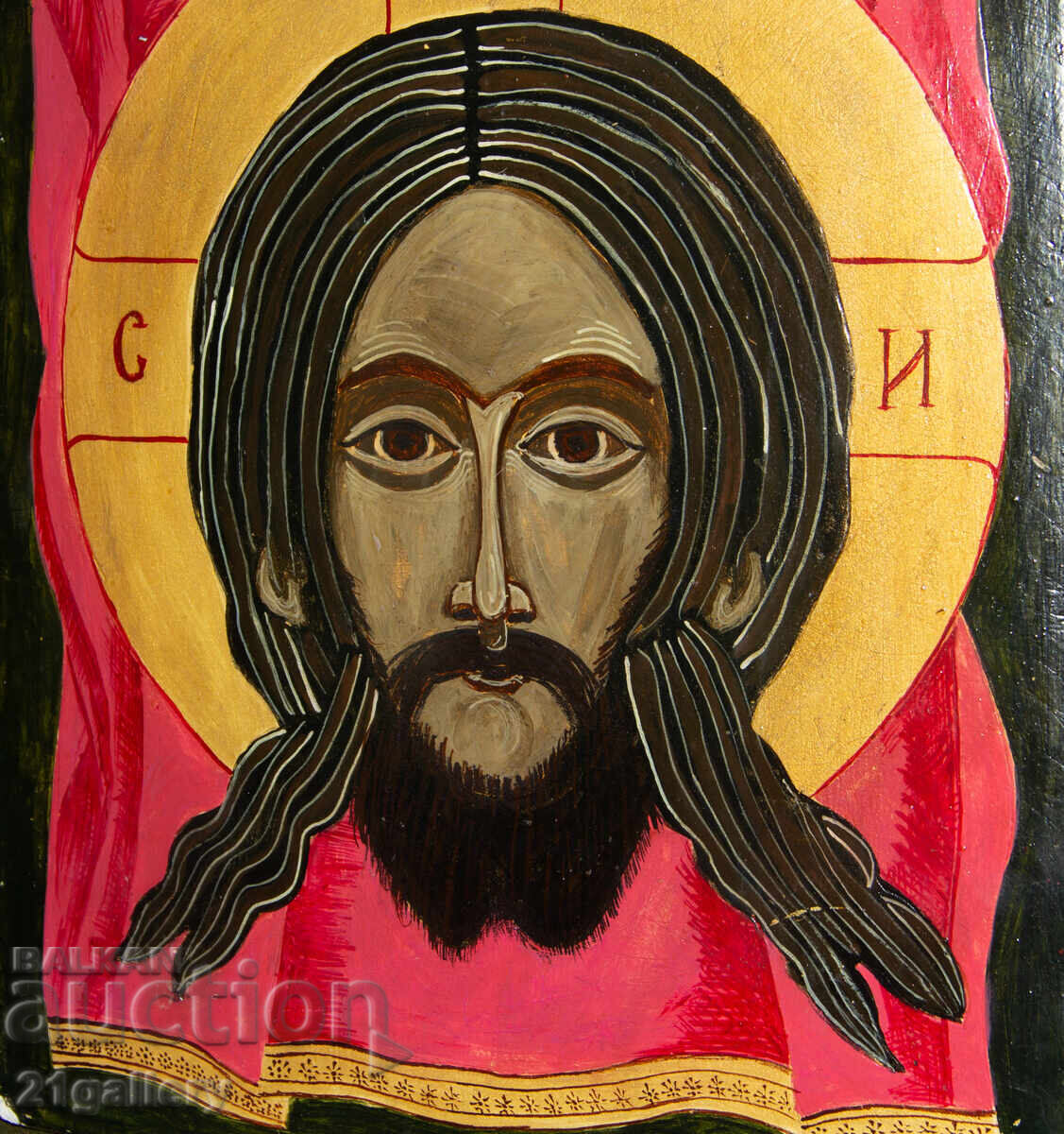 Ръчно рисувана икона, темперни бои,  Иисус Христос - 5