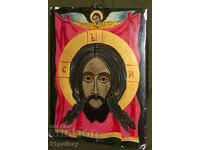 Icoană pictată manual, culori tempera, Iisus Hristos