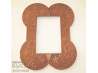 Vechi cadru de lemn rusesc, creație de tranșee de soldat, Primul Război Mondial