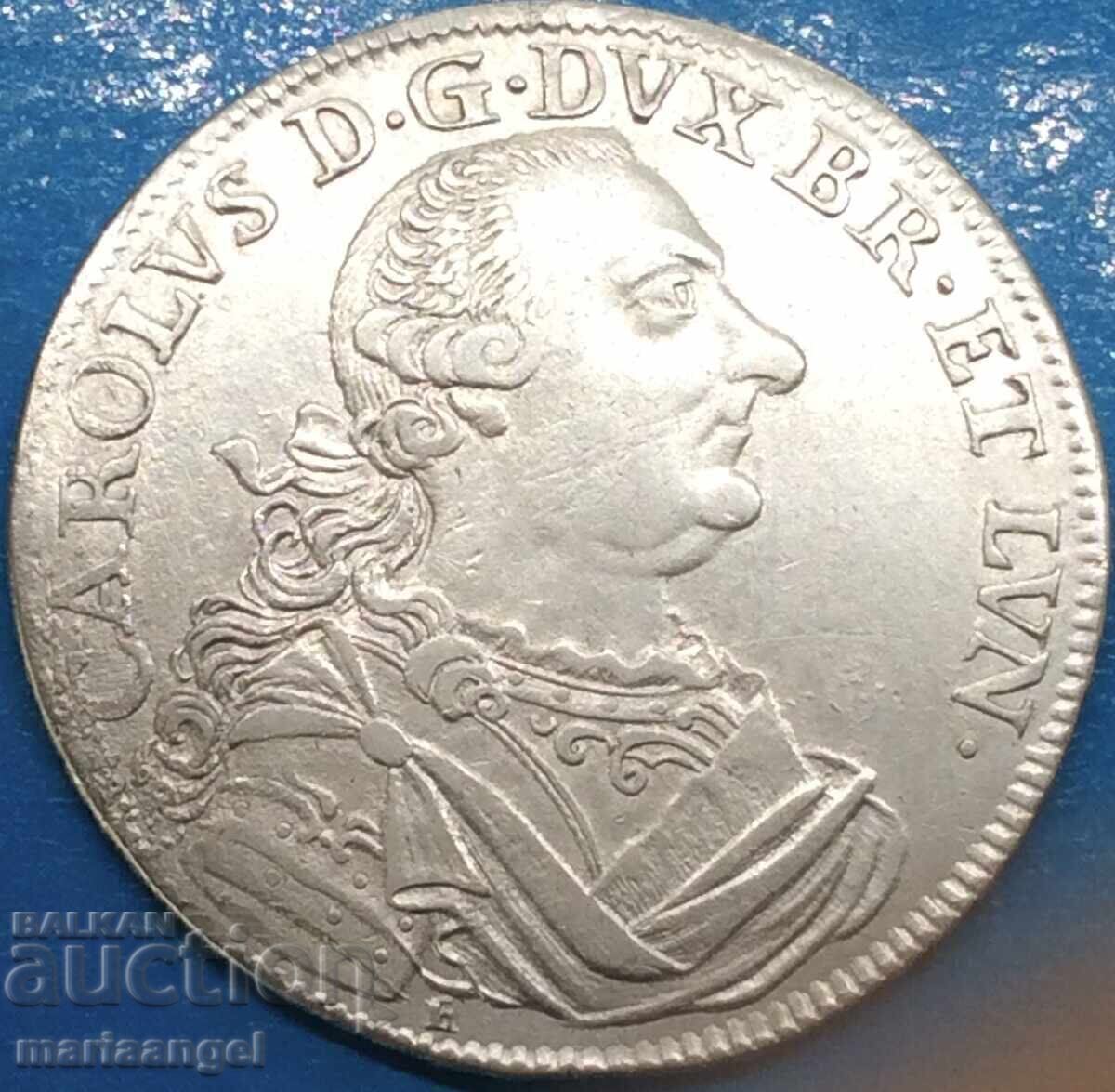 2/3 τάληρο 1764 Braunschweig-Lüneburg Κάρολος Α' Γερμανία ασήμι - 7