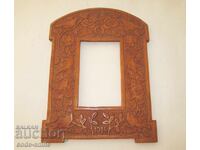 Vechi cadru de lemn rusesc, creație de tranșee de soldat, Primul Război Mondial