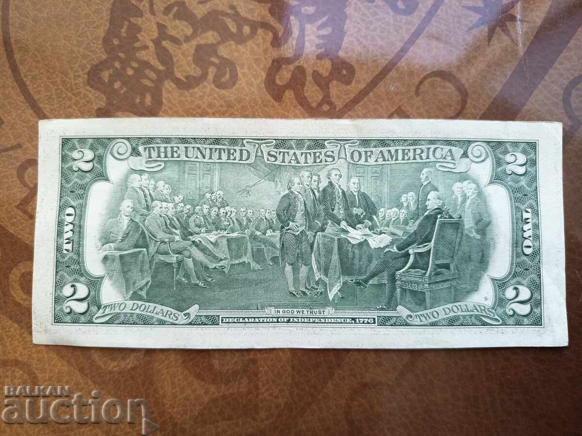 Δημοπρασία ΗΠΑ χαρτονόμισμα 2 δολαρίων του 2009. Τυπογραφείο Βοστώνης, Μασαχουσέτης Δημοπρασία ΗΠΑ χαρτονόμισμα 2 δολαρίων του 2009. Τυπογραφείο Βοστώνης, Μασαχουσέτης