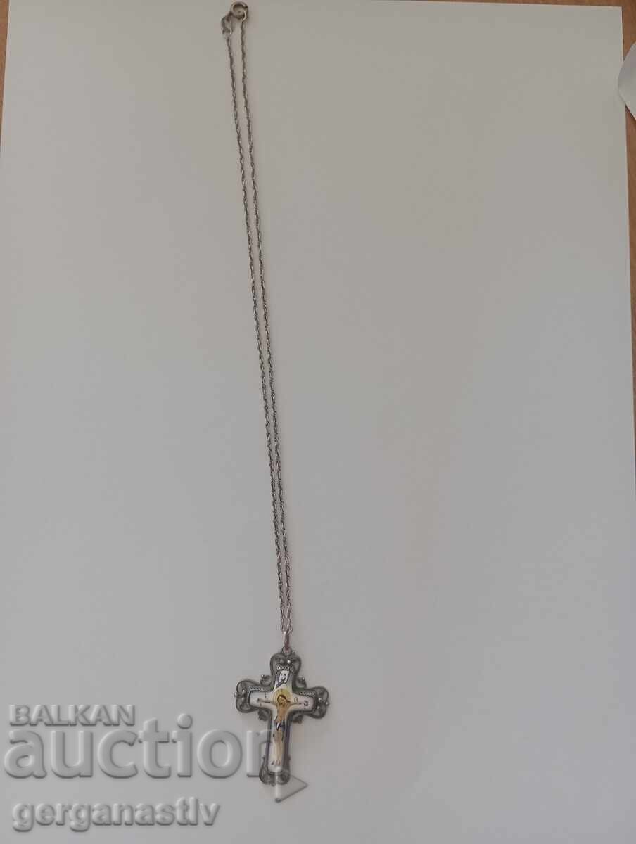 Ρωσικός τσαρικός ασημένιος σταυρός με σμάλτο με τιμή 200.00 BGN | € 102.26 Ρωσικός τσαρικός ασημένιος σταυρός με σμάλτο με τιμή 200.00 BGN | € 102.26