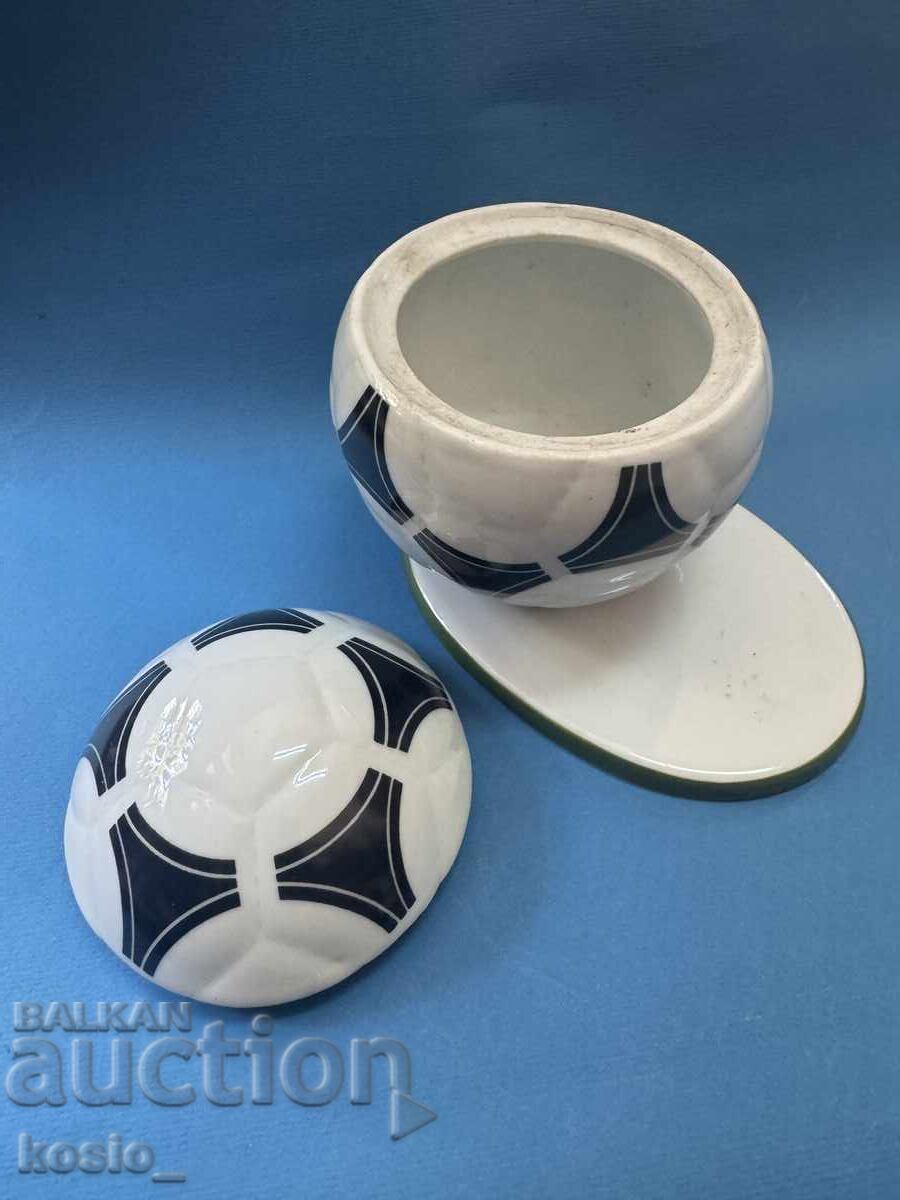 Auction  Bulgarian porcelain football