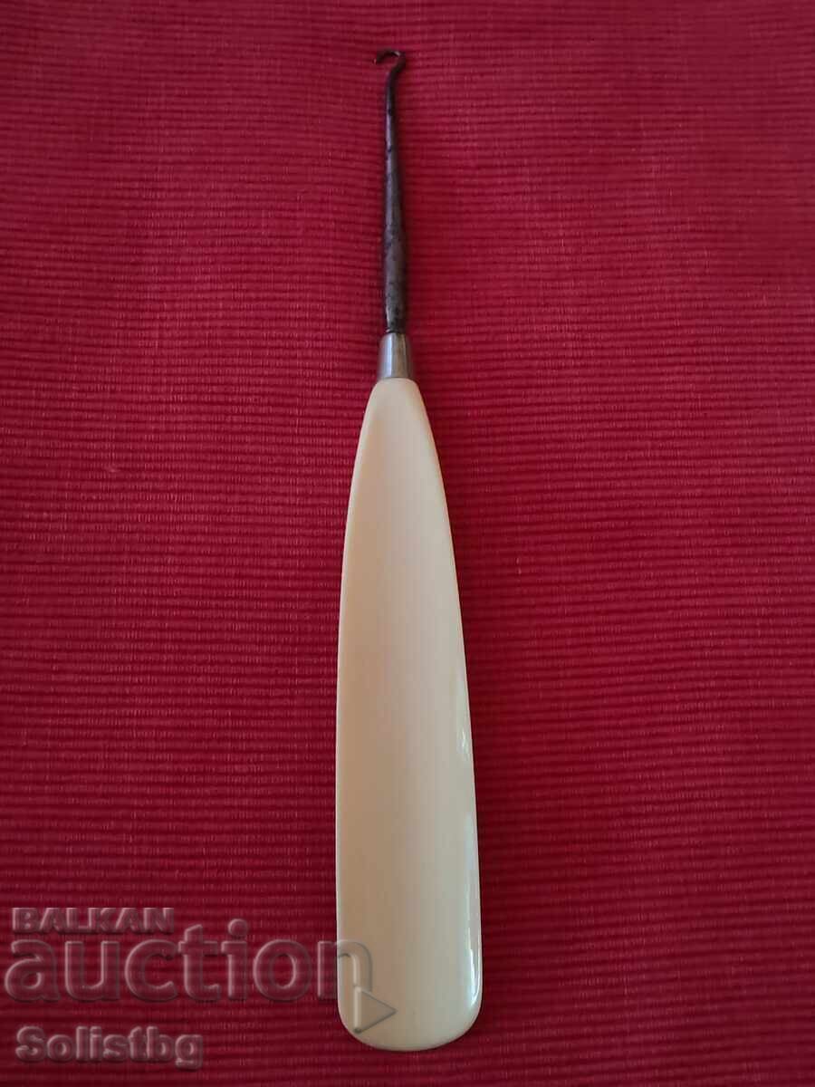 Accesorii de toaletă, fildeș cu monogramă argintie - 7