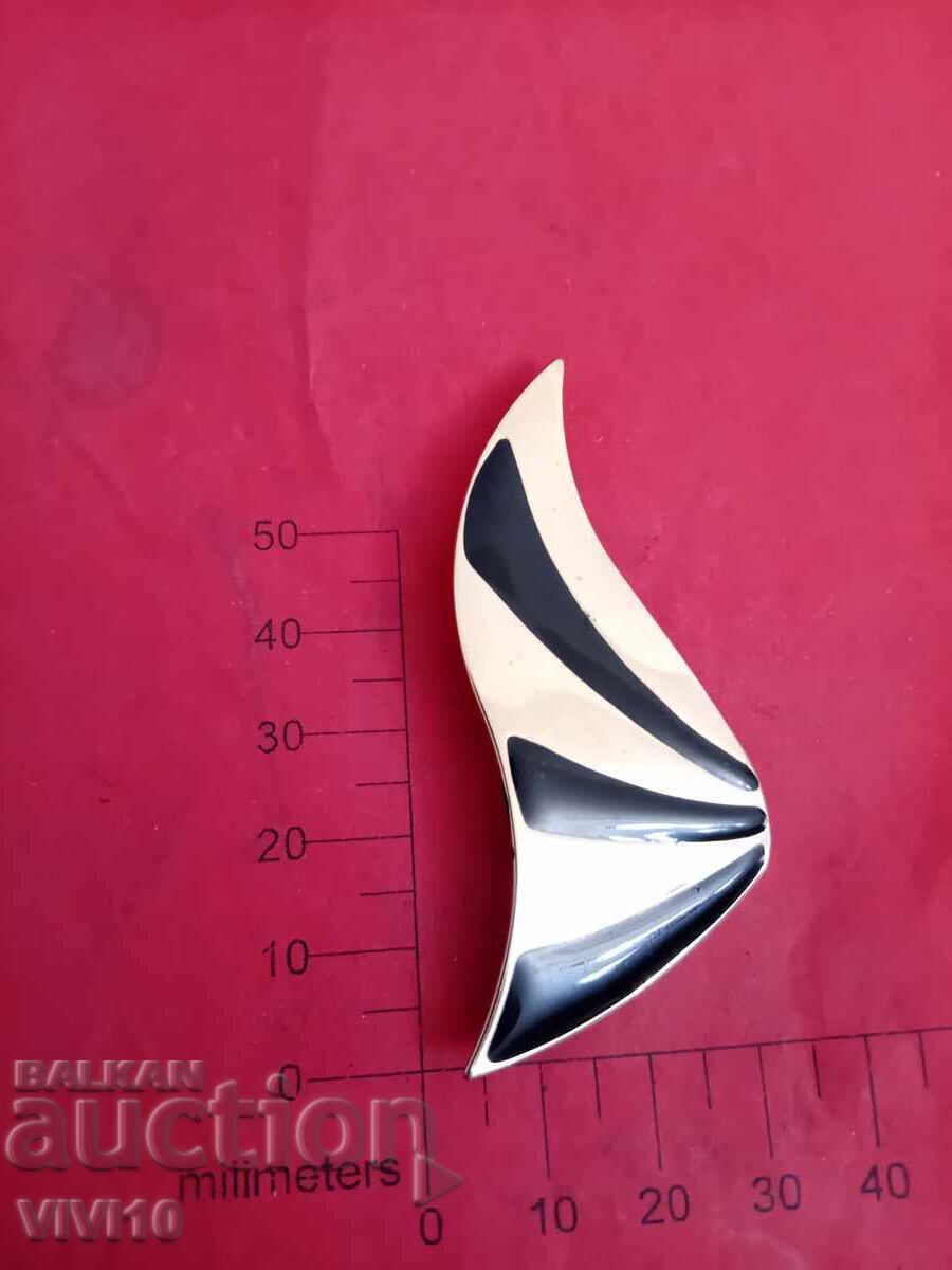 Broșă veche email, Aurire Broșă veche email, Aurire