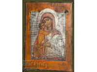 Sfânta Fecioară Maria cu Pruncul, icoană pictată manual, tempera