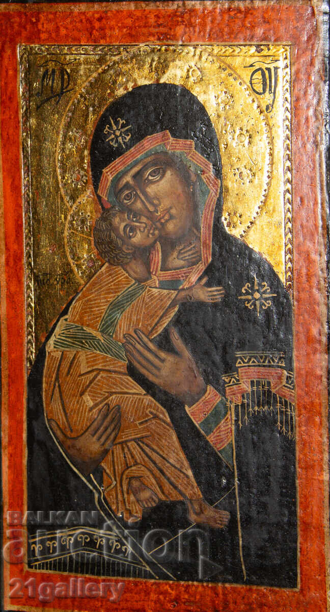 Holy Mother with the Child, hand-painted icon, tempera with price 550.00 BGN | € 281.21