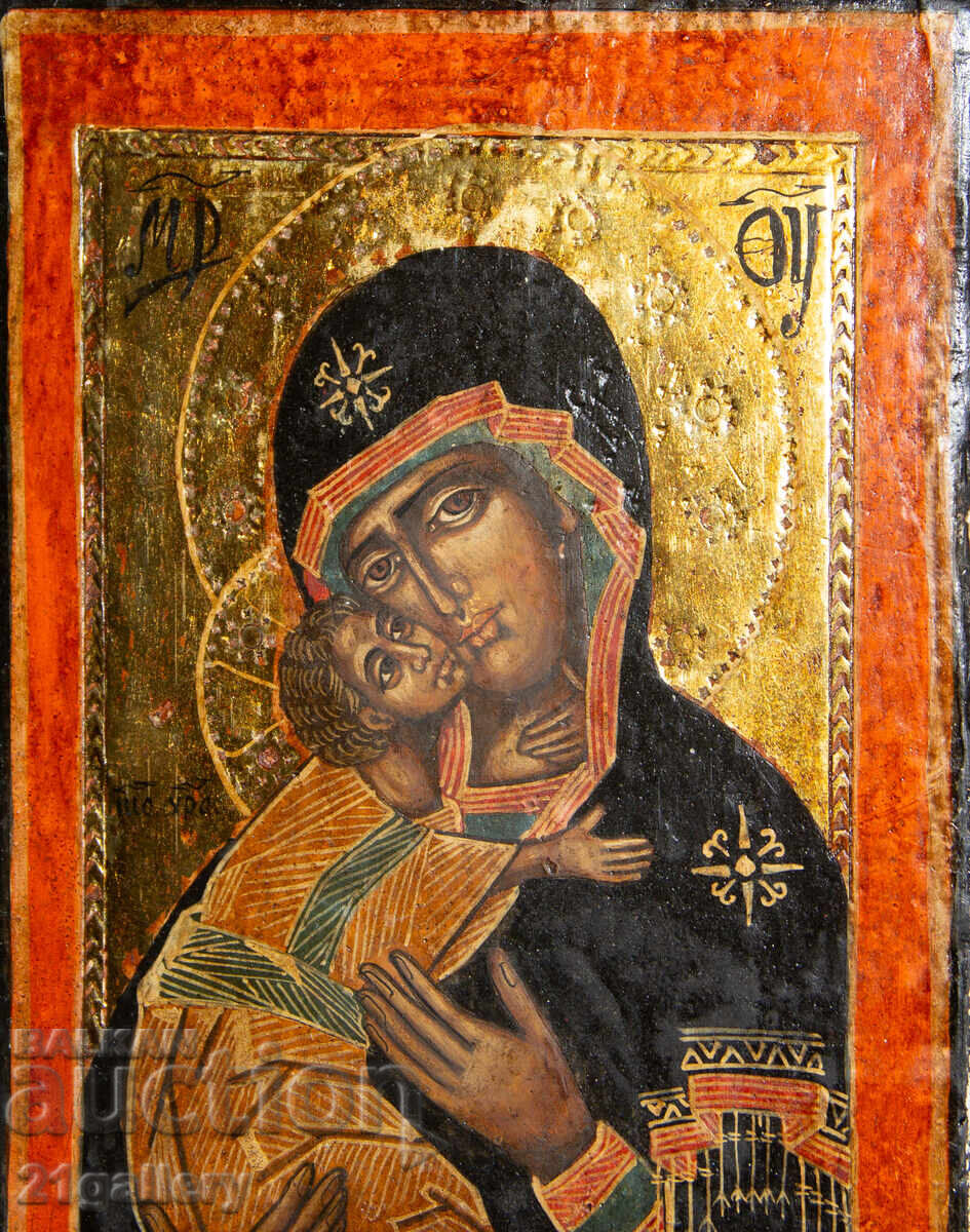 Delivery of Holy Mother with the Child, hand-painted icon, tempera