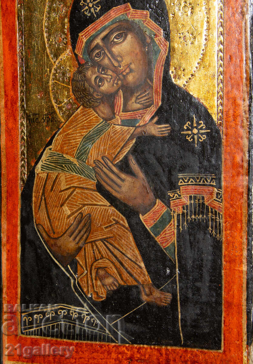 Holy Mother with the Child, hand-painted icon, tempera - 5
