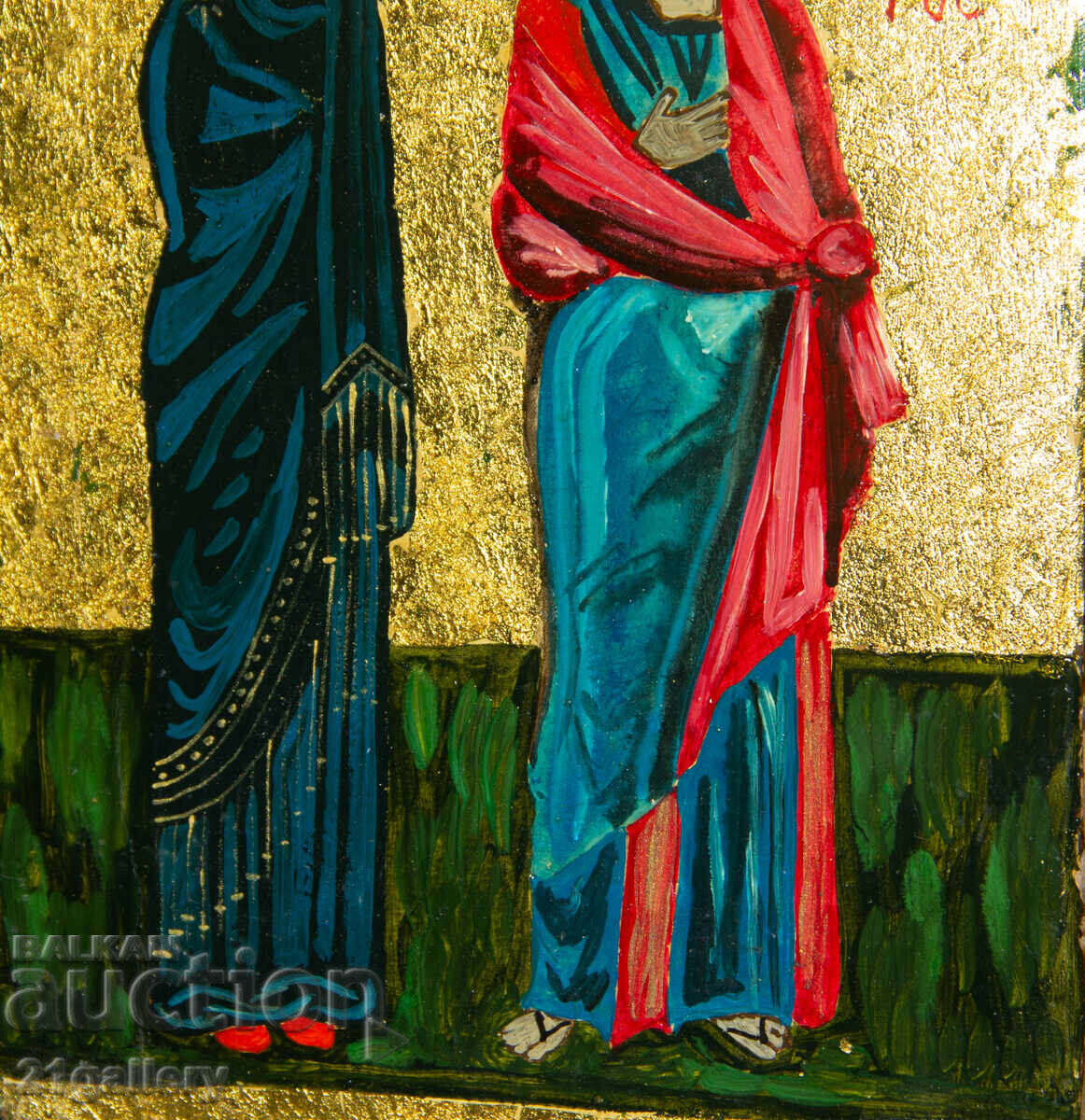 Icoană, vopsele tempera, Sfânta Fecioară Maria și Sfântul Ioan Teologul - 6