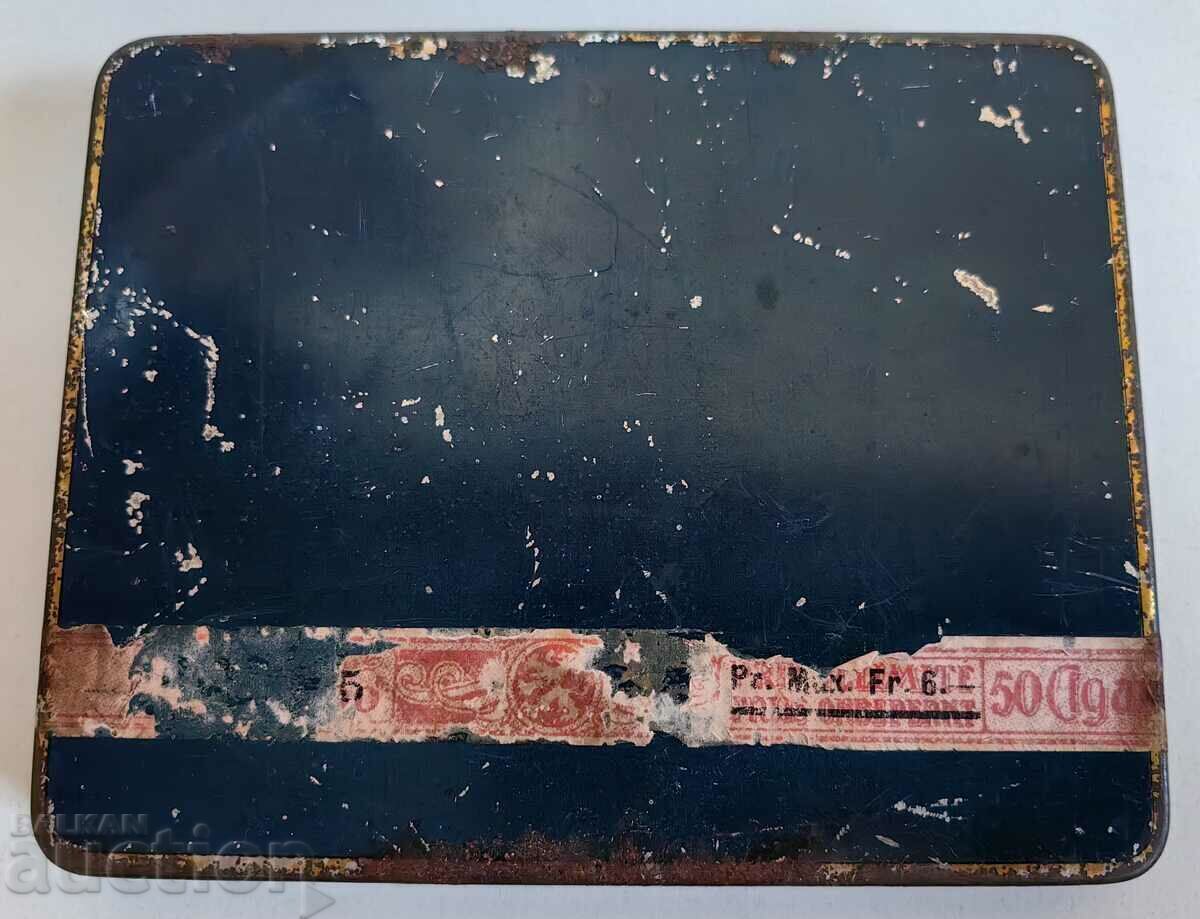 HAMIDIE РЯДКА СТАРА ЛАМАРИНЕНА МЕТАЛНА КУТИЯ ОТ ЦИГАРИ - 5