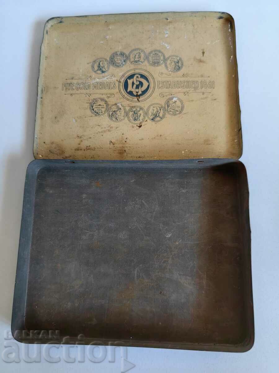 HAMIDIE РЯДКА СТАРА ЛАМАРИНЕНА МЕТАЛНА КУТИЯ ОТ ЦИГАРИ - 6