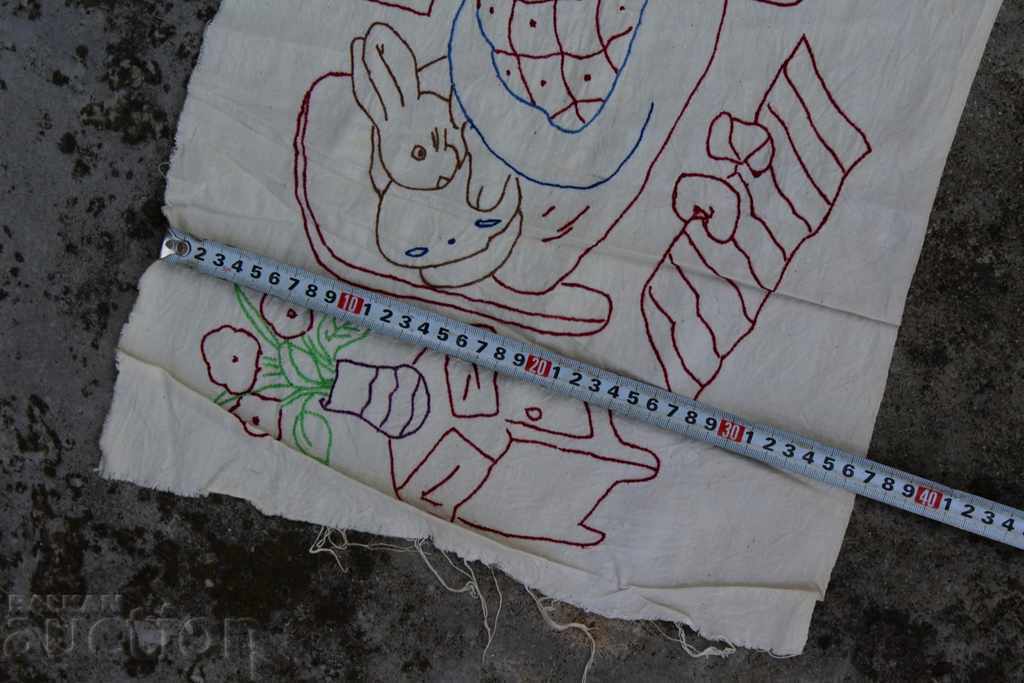 Vintage Embroidered Children's Wall Rug Square Carpet Embroidery with price 65.00 BGN | € 33.23