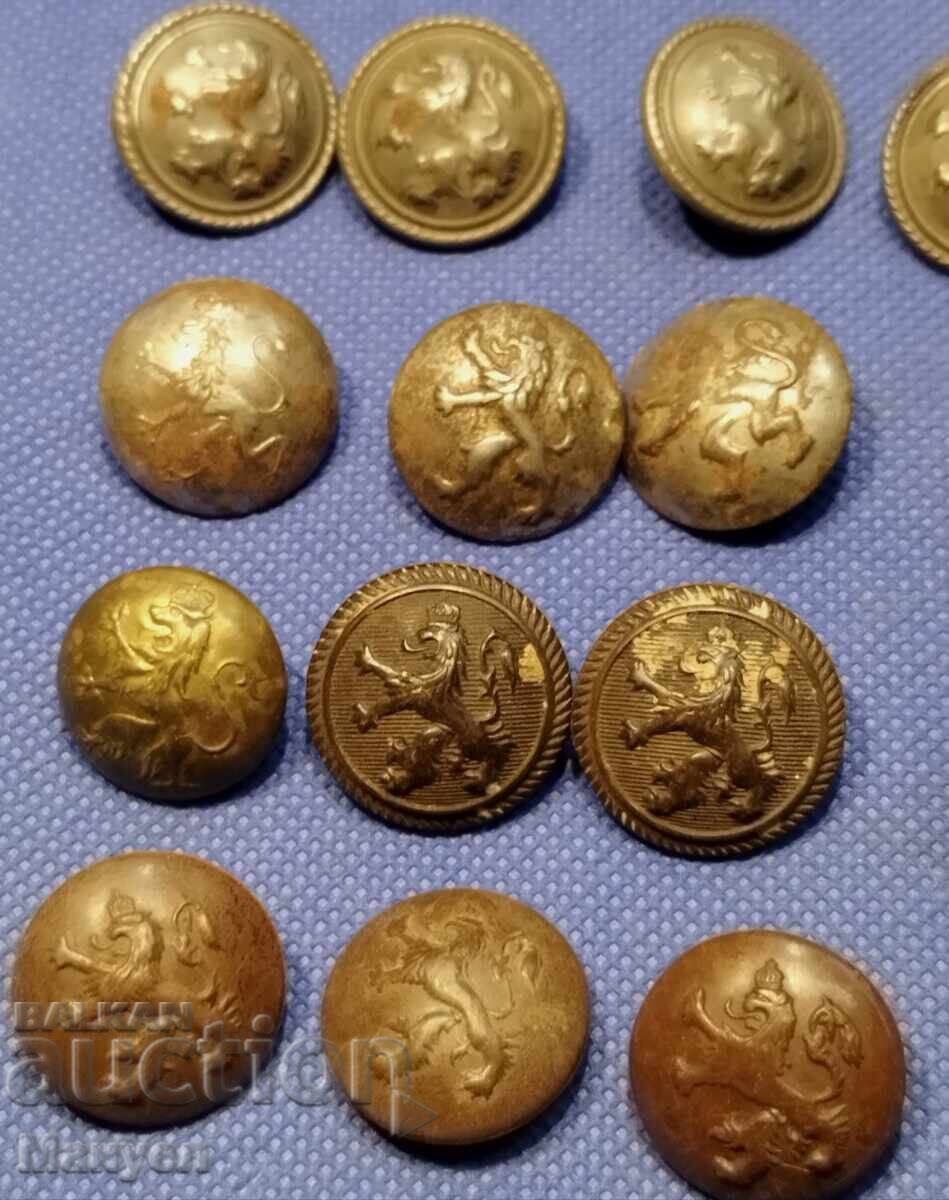 Лот 20 бр.от офицерски копчета, различни - Царство България. с цена 74.90 лв. | € 38.30