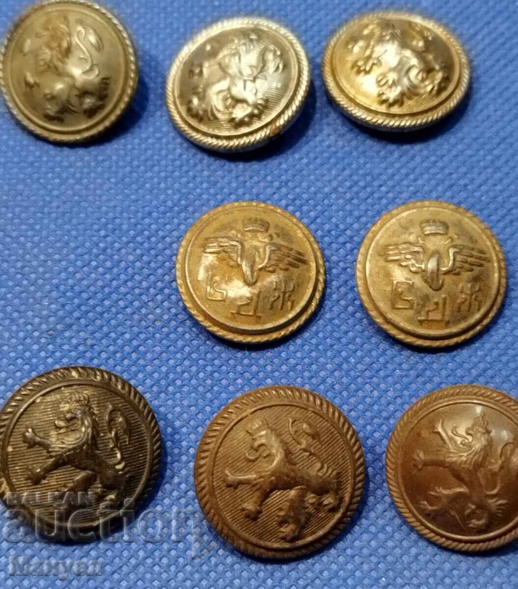 Аукцион Лот 20 бр.от офицерски копчета, различни - Царство България.