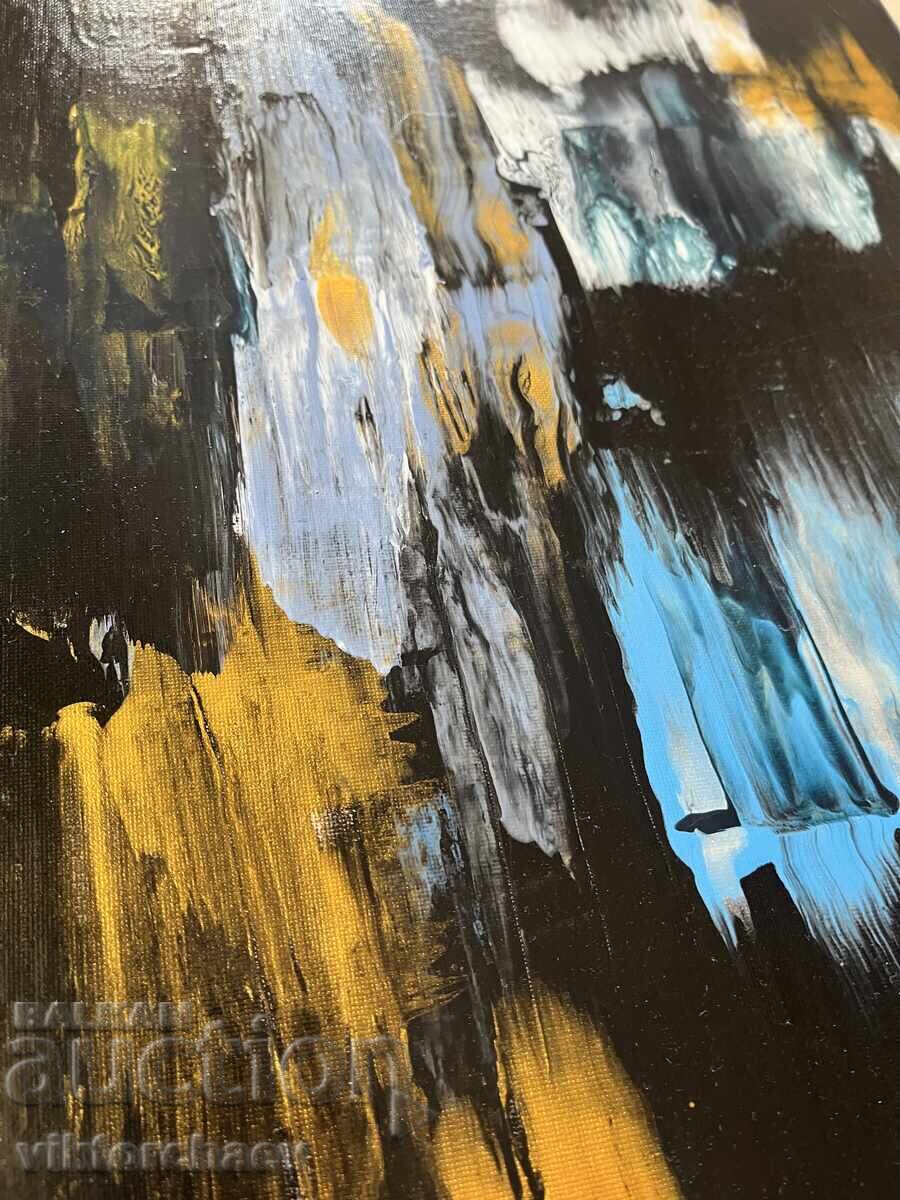 Дора Драгнева картина - “Златно - сини моменти” Абстракция - 5 Дора Драгнева картина - “Златно - сини моменти” Абстракция - 5