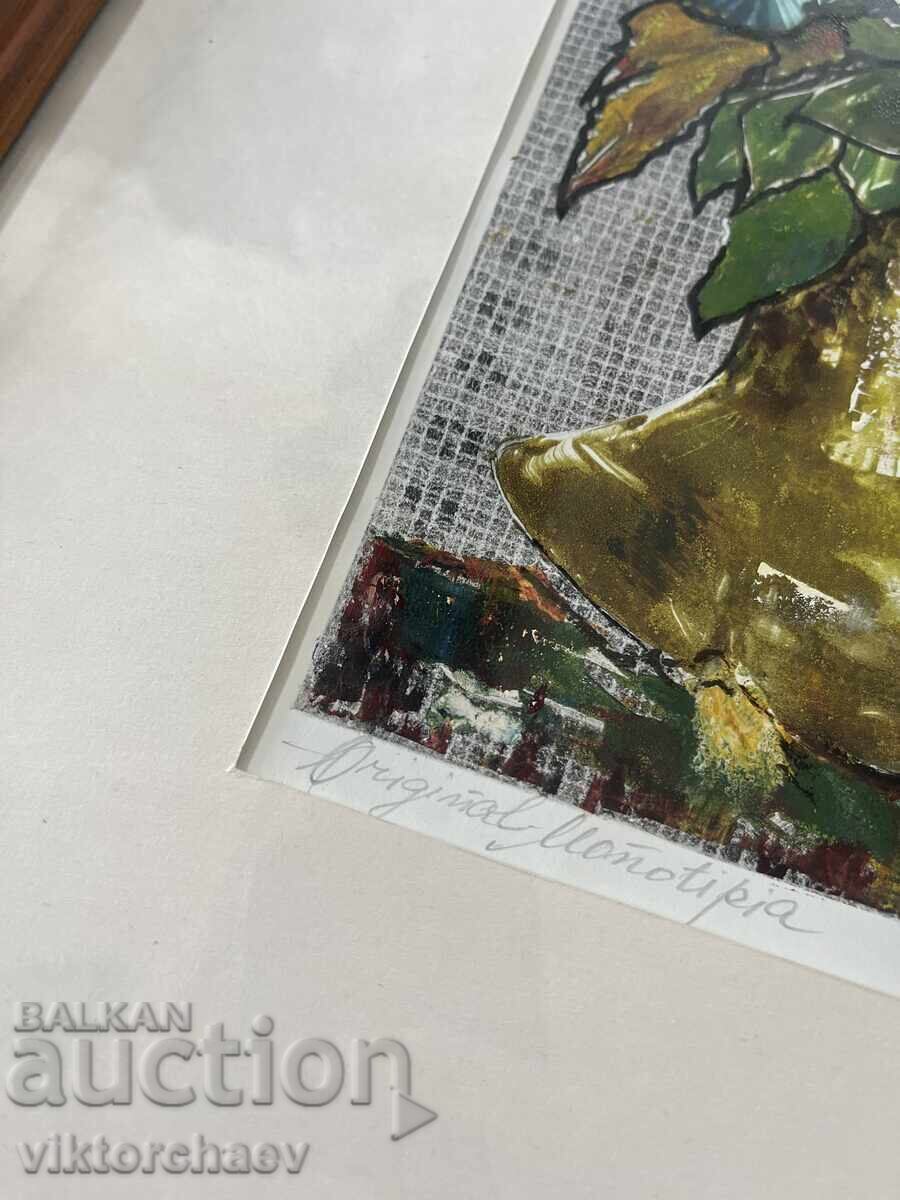 Аукцион Никола Ризов картина - “Цветя” натюрморт Аукцион Никола Ризов картина - “Цветя” натюрморт