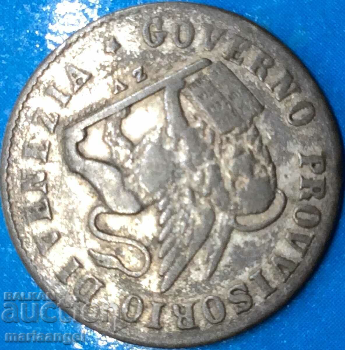 Venice 15 centesimi 1848 Italy Venetian Lion - 6