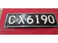 TABLĂ EMAILATĂ - NUMĂR DE ÎNMATRICULARE