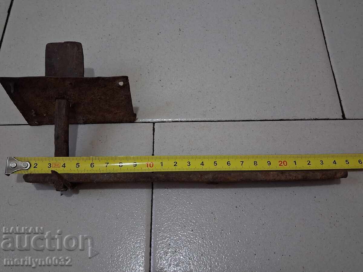 Antique wrought iron latch, lock, latch for an antique gate - 6