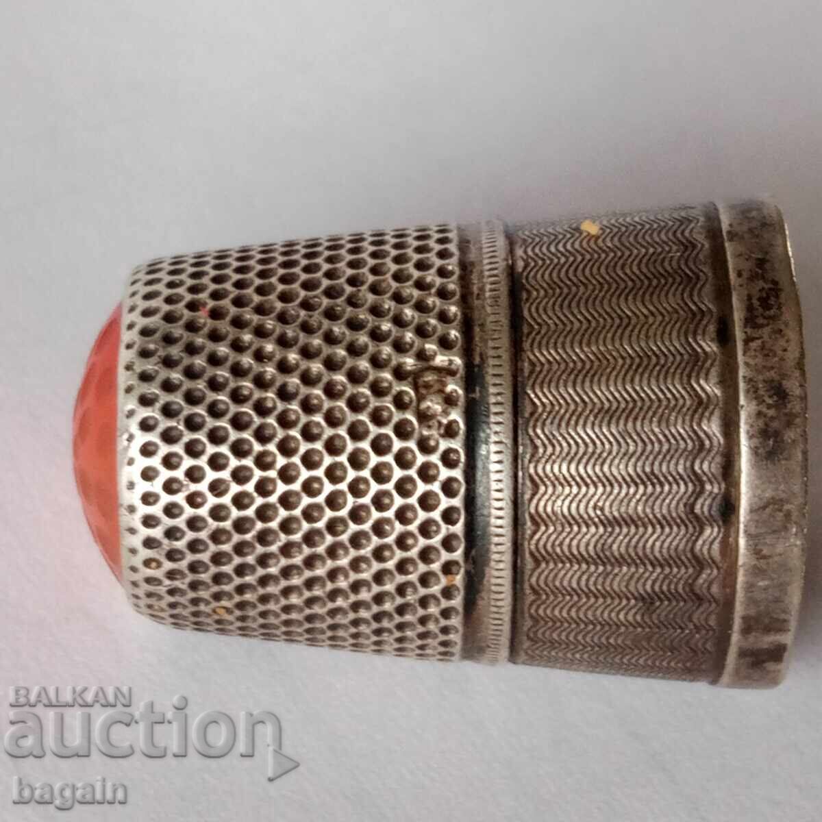 Carnelian and silver. Thimble with price € 25.56 | 49.99 BGN