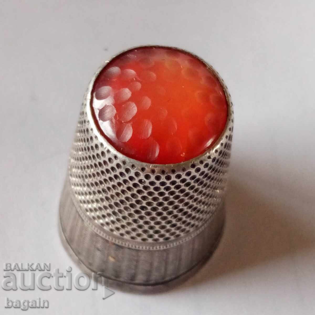 Delivery of Carnelian and silver. Thimble