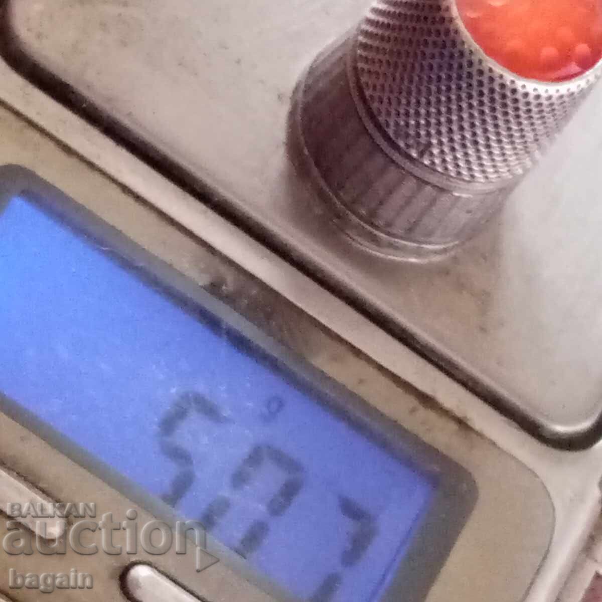 Carnelian and silver. Thimble - 5