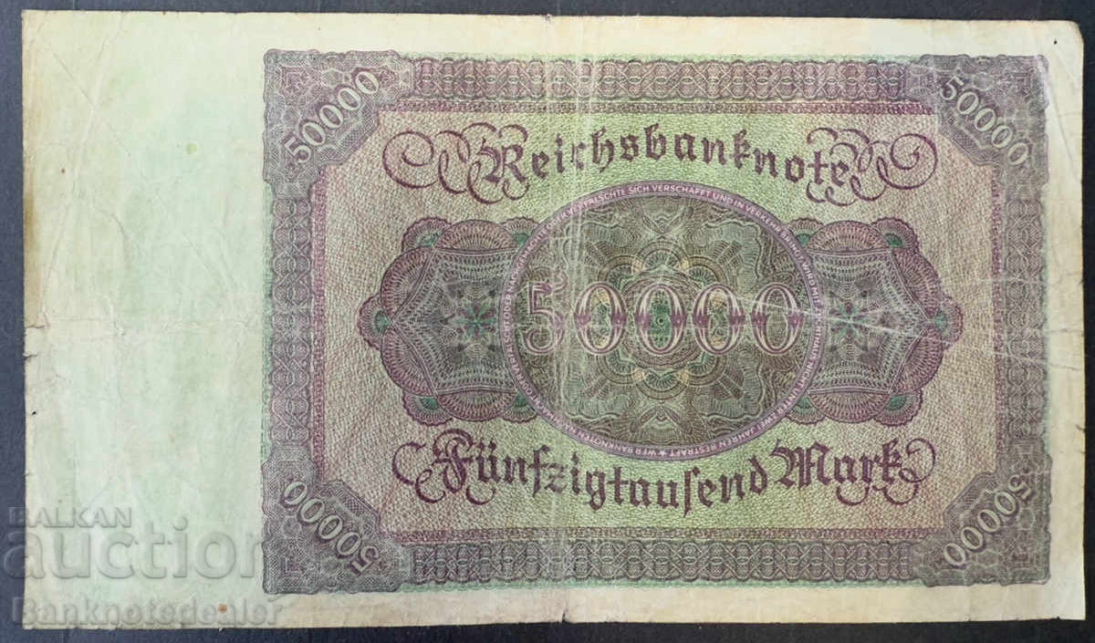 Germany 50000 Mark 1922 Pick 80 Ref 8673 with price 6.00 BGN | € 3.07