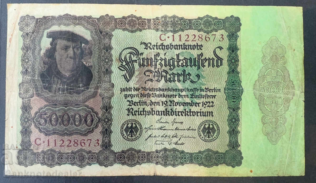 Germany 50000 Mark 1922 Pick 80 Ref 8673