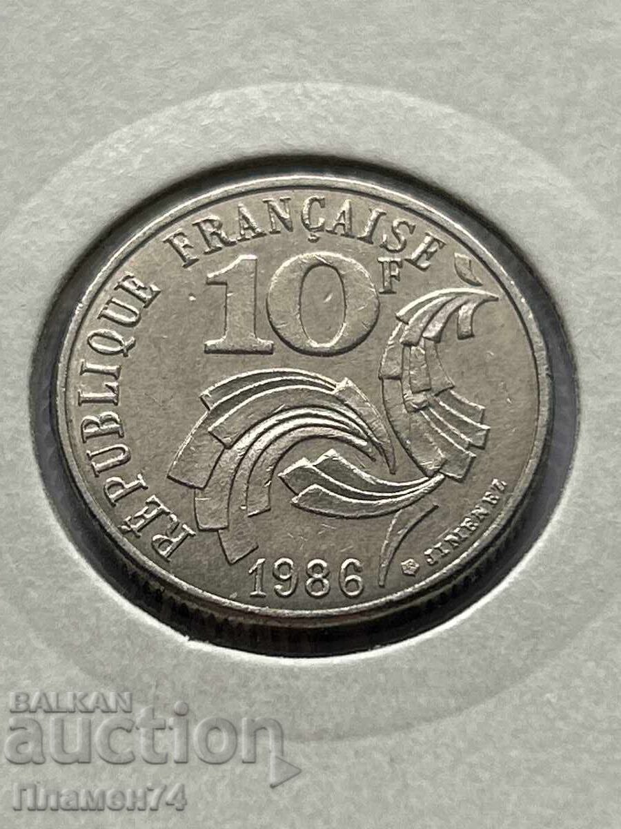 10 φράγκα 1986 Γαλλία Ελευθερία, Ισότητα, Αδελφότητα