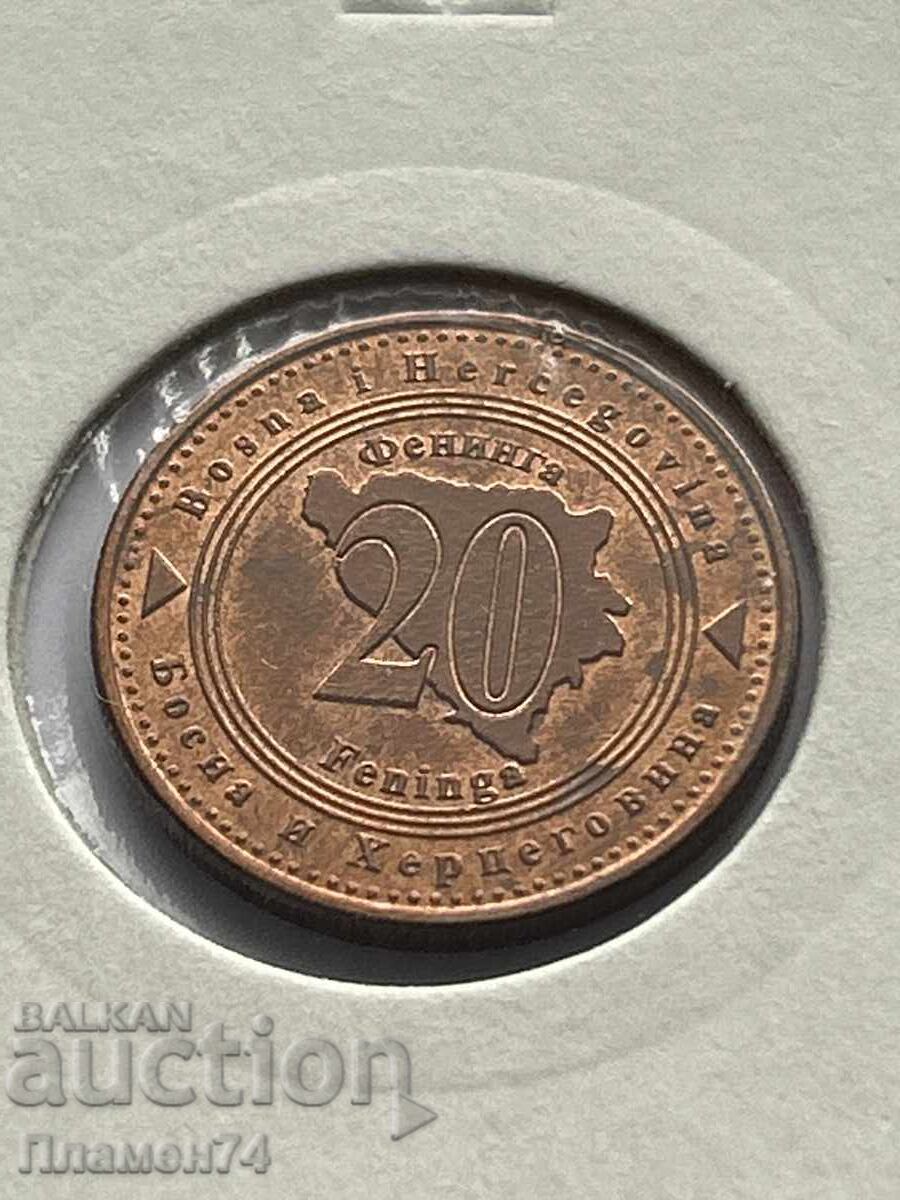 20 фенинга 2013 Босна и Херцеговина с цена 1.00 лв. | € 0.51