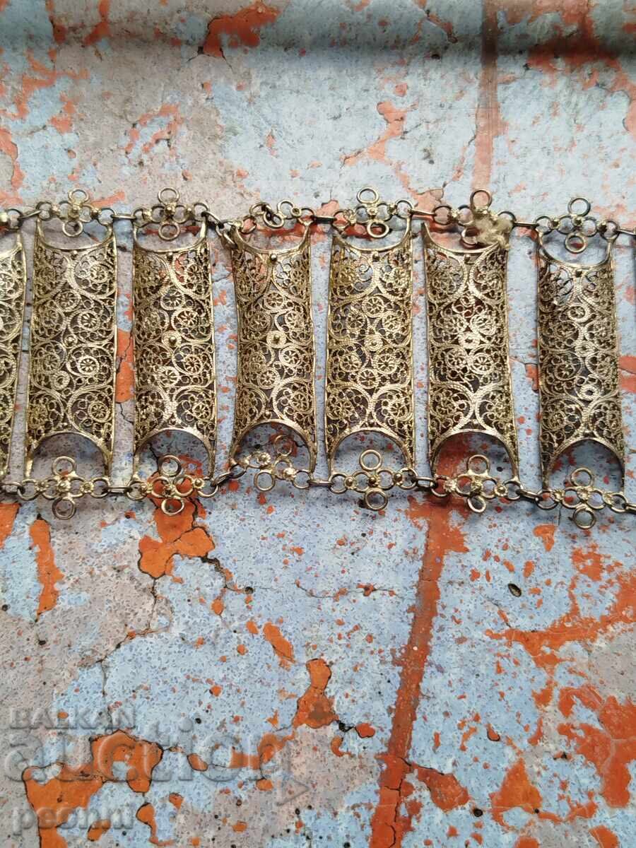 Аукцион Стара сребърна гривна -филигран Аукцион Стара сребърна гривна -филигран