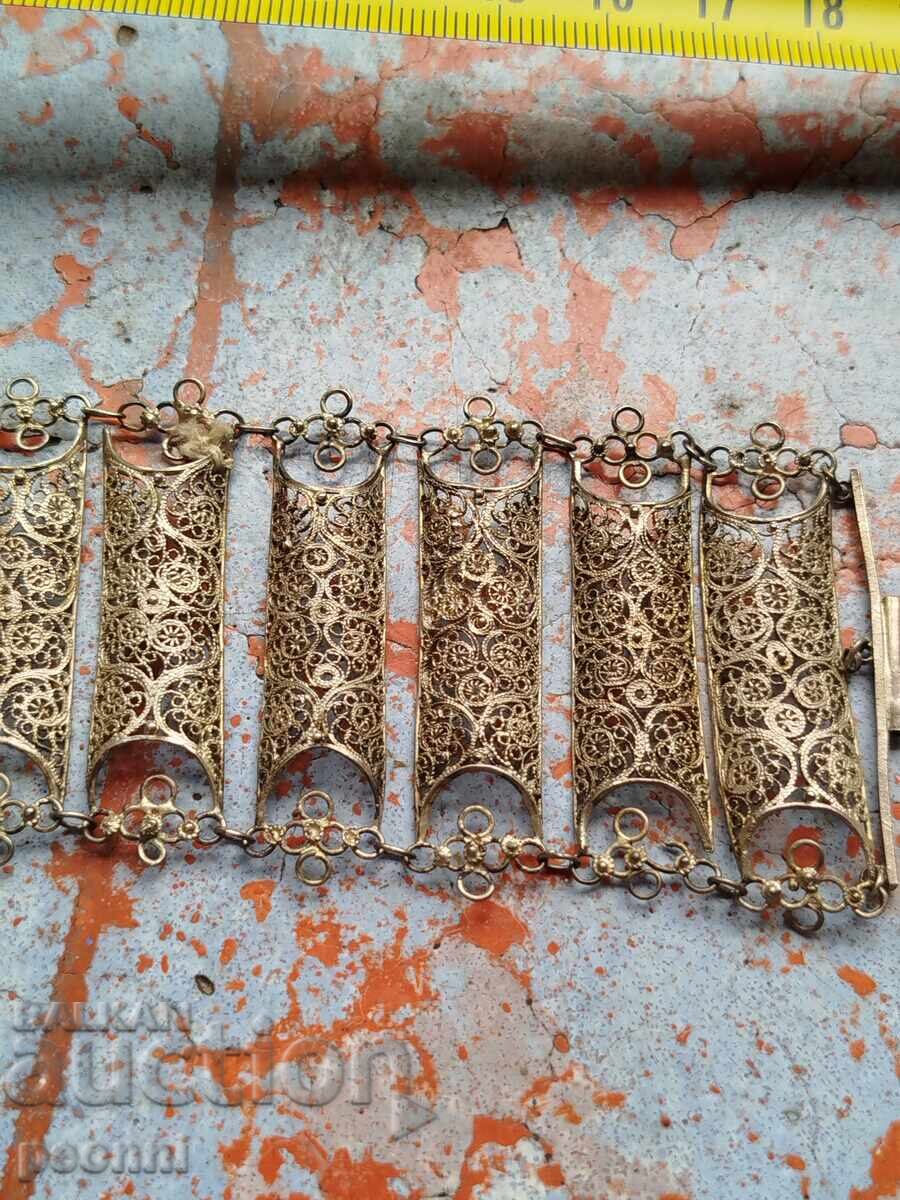 Доставка на Стара сребърна гривна -филигран Доставка на Стара сребърна гривна -филигран