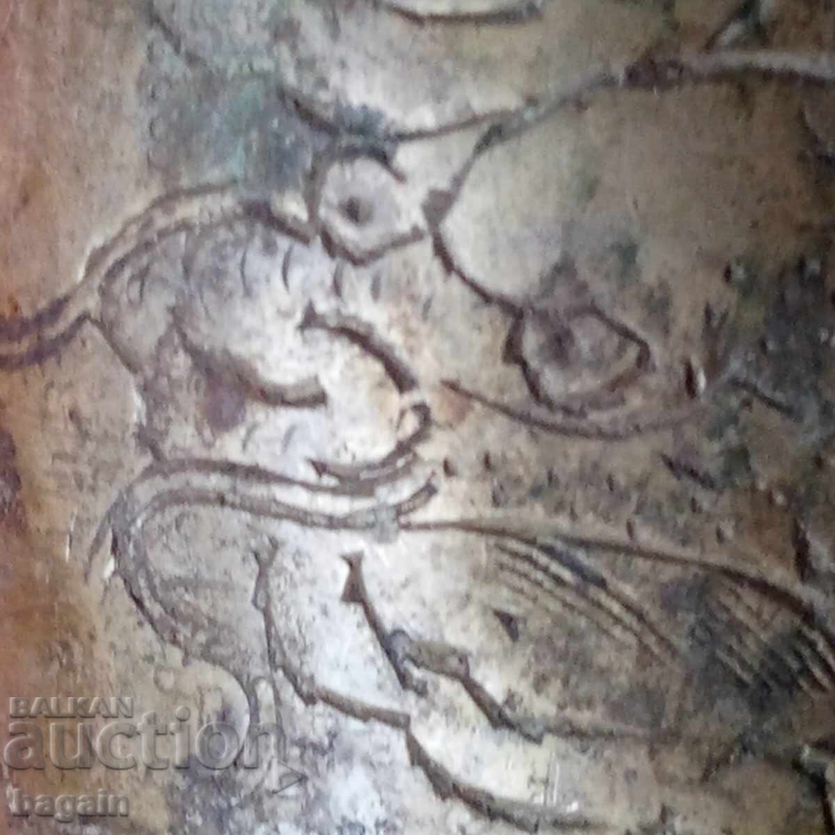 Livrarea Vechi vas chinezesc din bronz Livrarea Vechi vas chinezesc din bronz