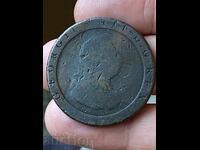 Marea Britanie 1 penny 1797 George III monedă de cupru