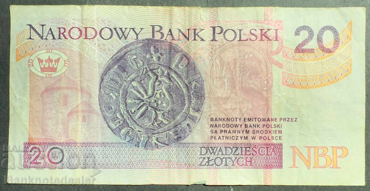 Poland 20 Zlotych 1994 Pick 174a Ref 2606 with price 18.00 BGN | € 9.20 Poland 20 Zlotych 1994 Pick 174a Ref 2606 with price 18.00 BGN | € 9.20