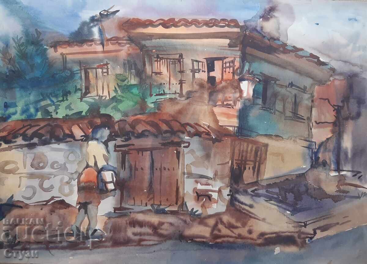 Πίνακας "Αστικό τοπίο" 2, ακουαρέλα, 47.5 x 67.5 εκ Πίνακας "Αστικό τοπίο" 2, ακουαρέλα, 47.5 x 67.5 εκ