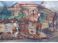 Πίνακας "Αστικό τοπίο" 2, ακουαρέλα, 47.5 x 67.5 εκ