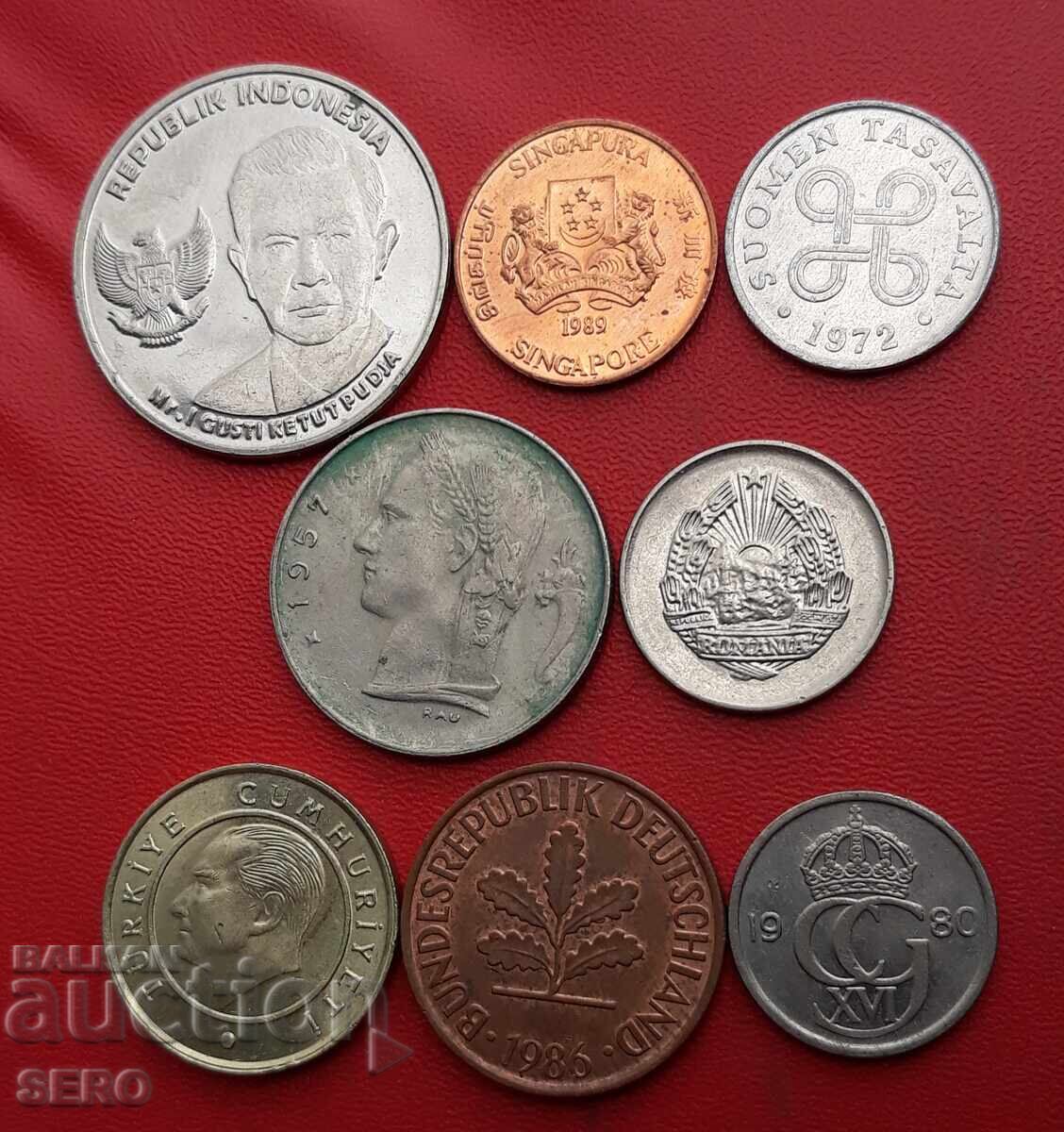 Mixed lot of 8 coins with price 1.00 BGN | € 0.51