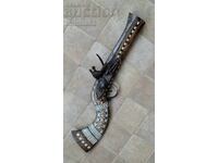 Tromblon cu cremene, pistol, cu cremene, cu bătaie, cu țevi, pușcă