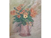 Țvetana Karaghiozova, "Nuferi", ulei, 60 x 50 cm