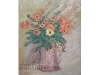 Tsvetana Karagyozova, "Marigolds", oil, 60 x 50 cm