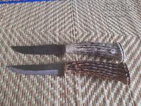 2 small hunting knives, knife