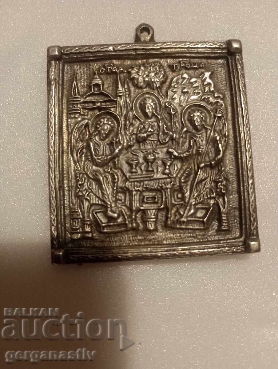 Auction Old metal icon "Holy Trinity" Auction Old metal icon "Holy Trinity"