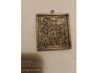 Παλιά μεταλλική εικόνα "Αγία Τριάδα"