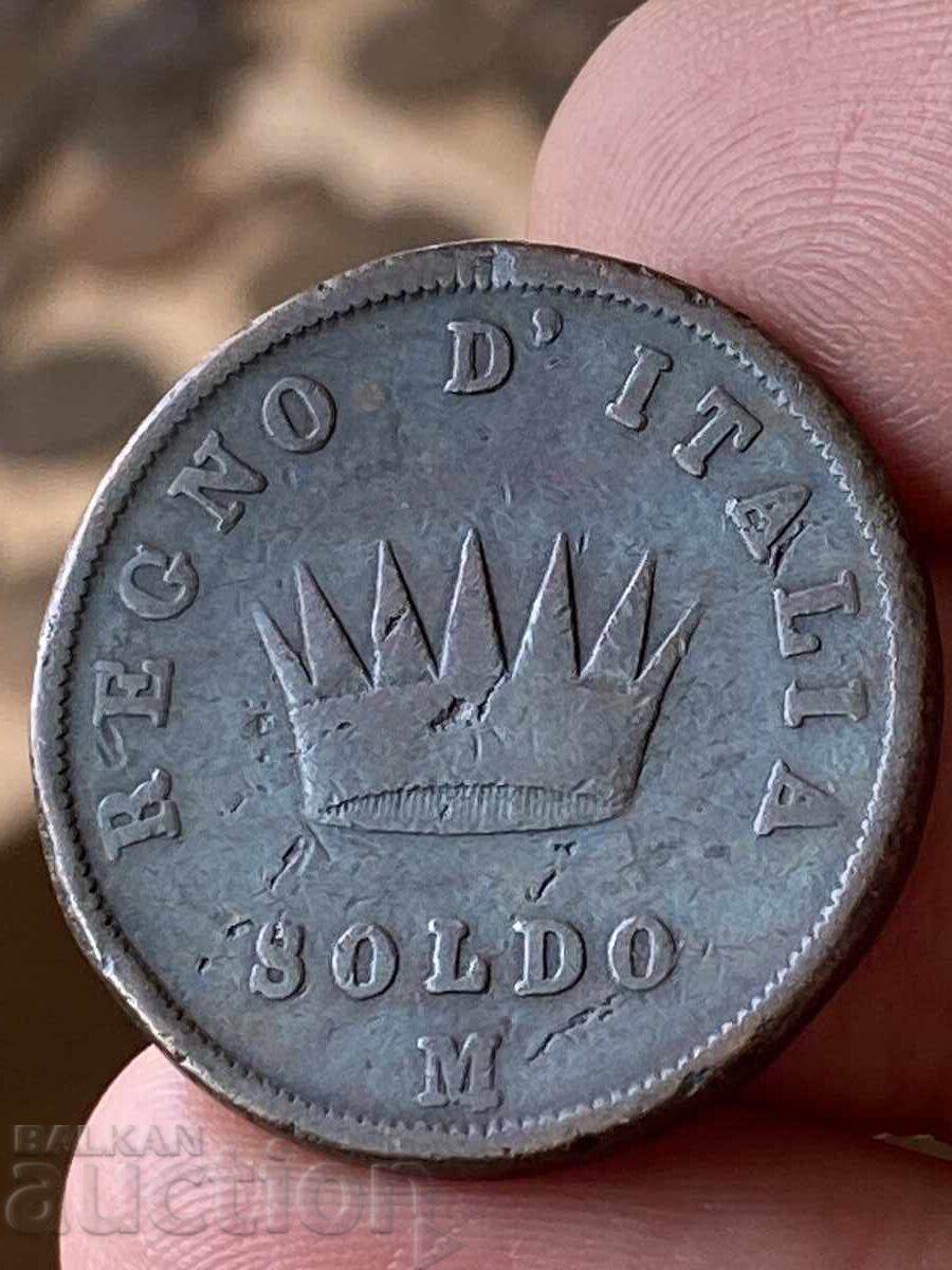 Italy 1 soldo 1811 Napoleon Bonaparte copper coin with price 43.00 BGN | € 21.99